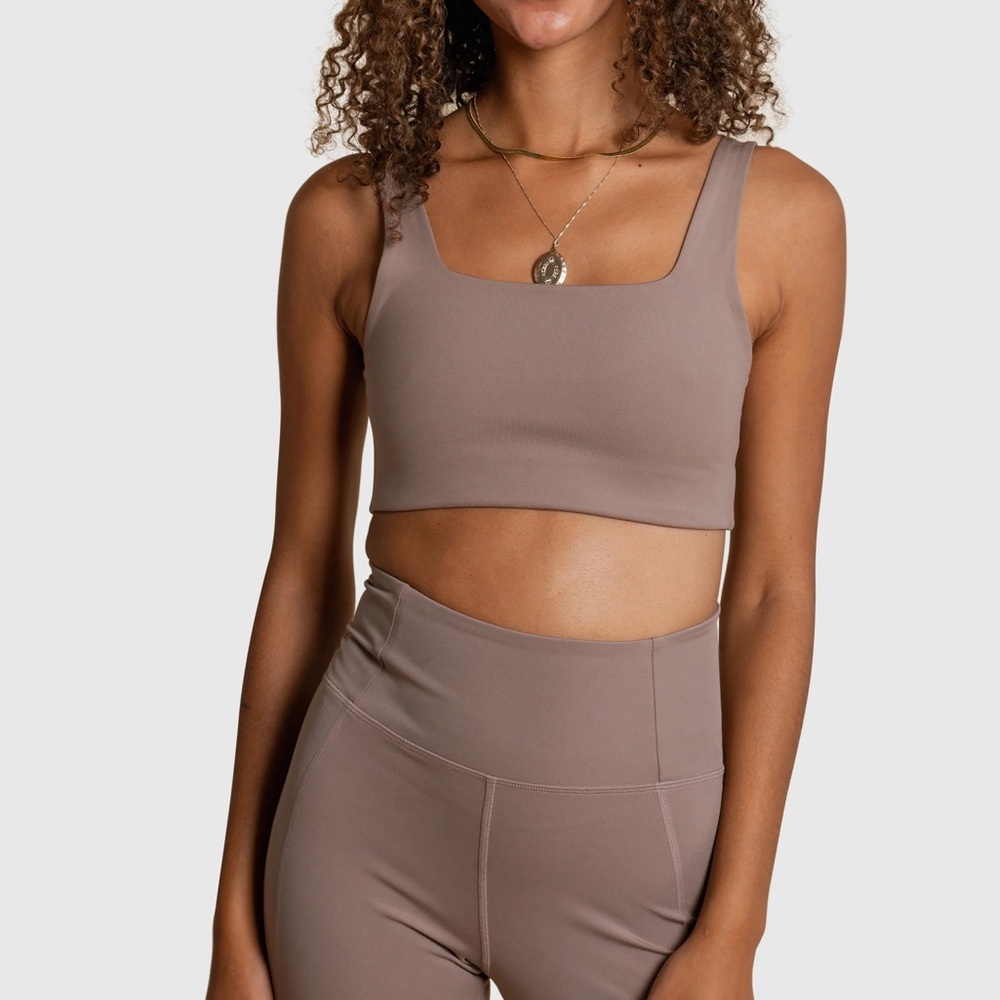 Girlfriend Collective Paloma Bra in the color Limestone Size XS